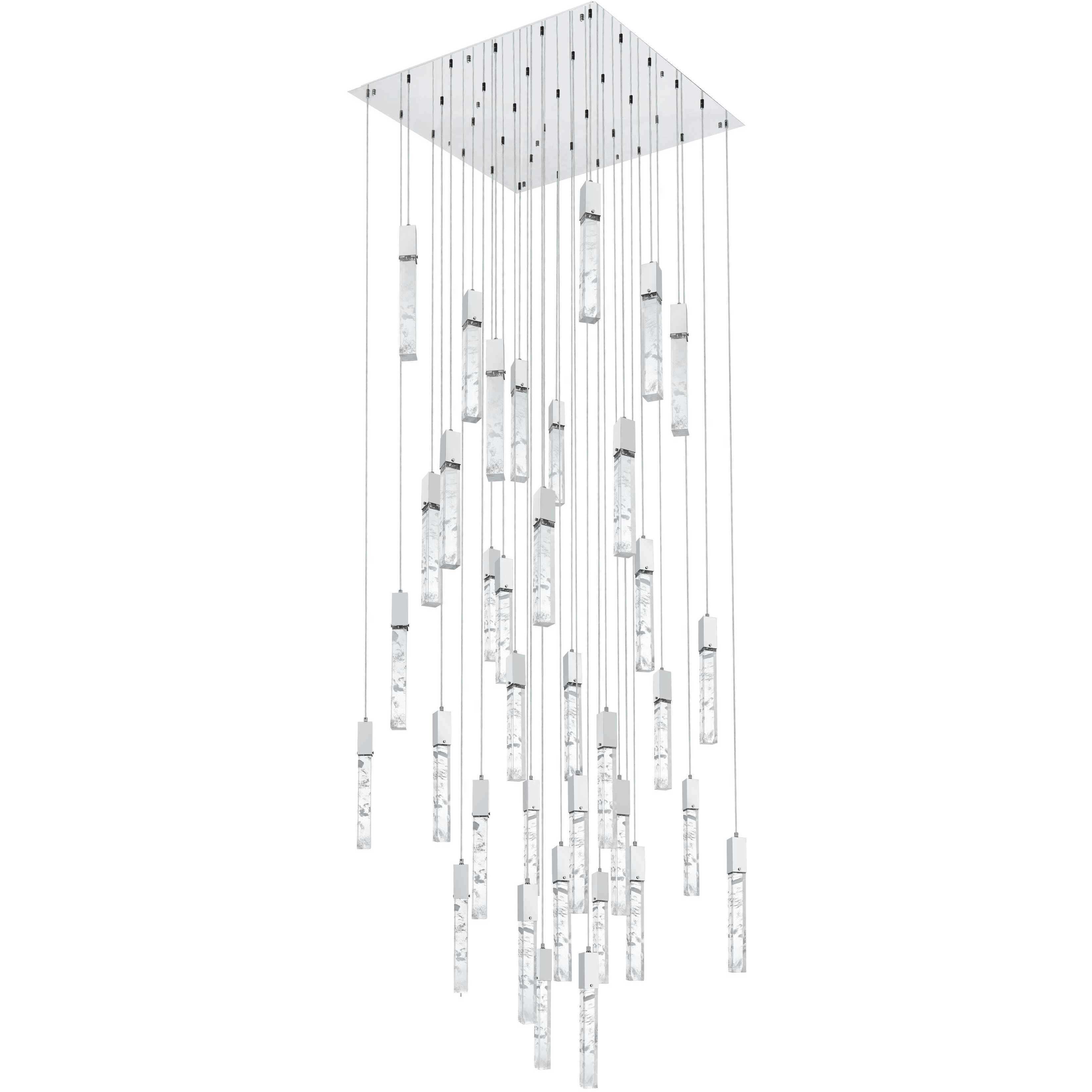 Aurora 36 Light 42 inch Chrome Chandelier Ceiling Light