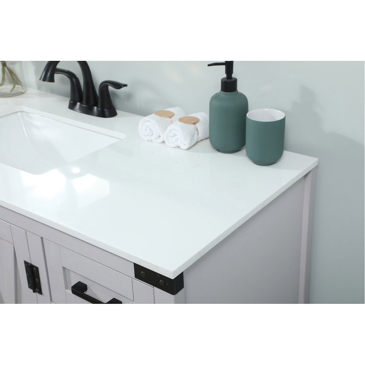 Grant 48 X 19 X 34 inch Grey Vanity Sink Set in Not Included