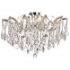 Maria Theresa 6 Light 24 inch Chrome Flush Mount Ceiling Light in Royal Cut