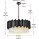 Willow 8 Light 24 inch Black Chandelier Ceiling Light