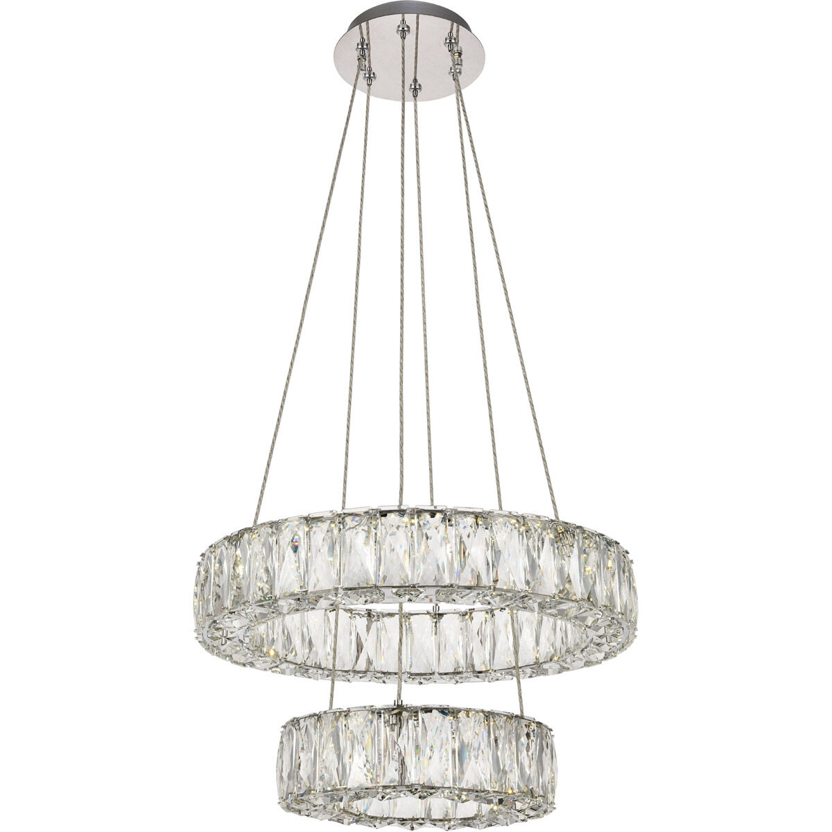 Monroe LED 18 inch Chrome Pendant Ceiling Light