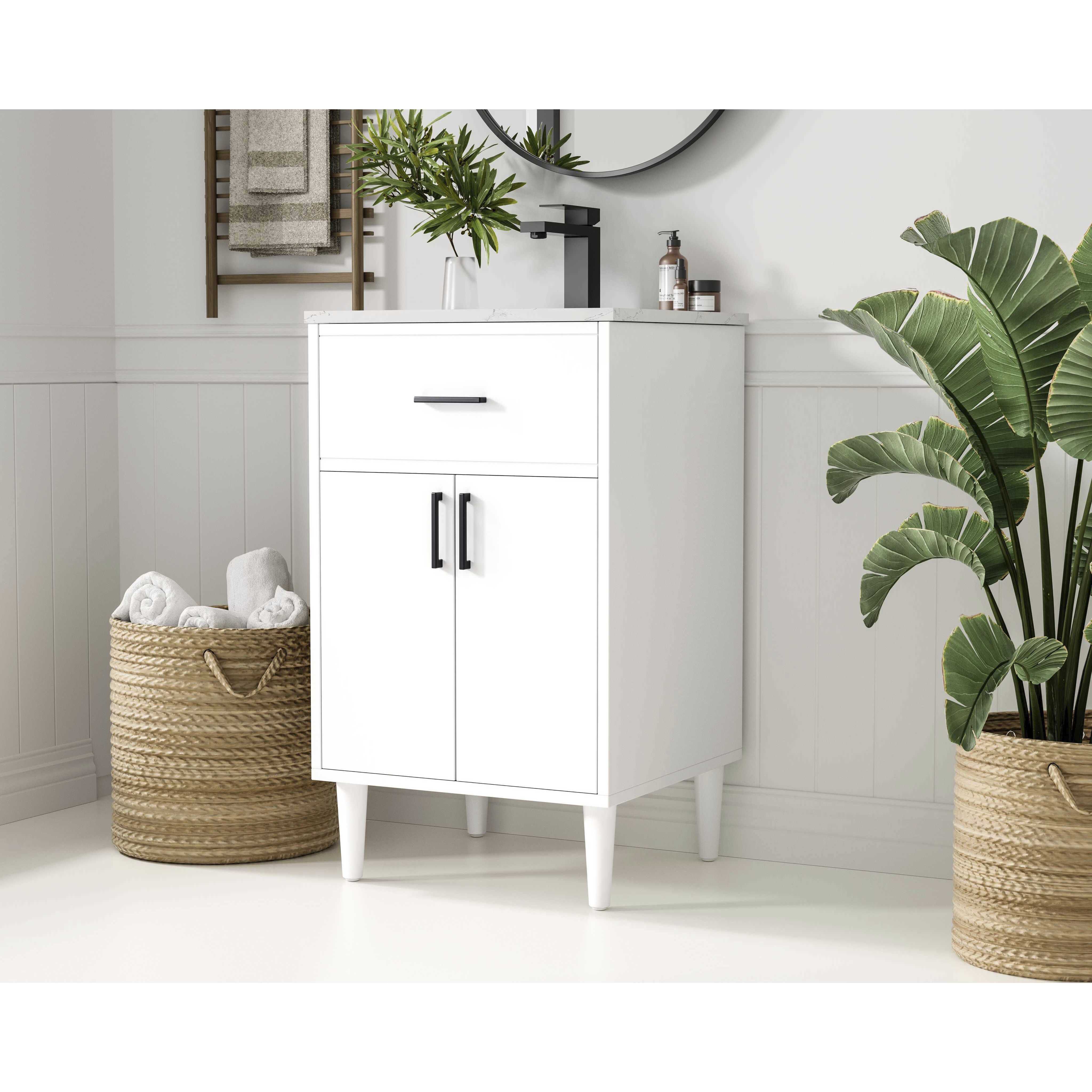 Chandler 20 X 34 inch White Bathroom Vanity Cabinet