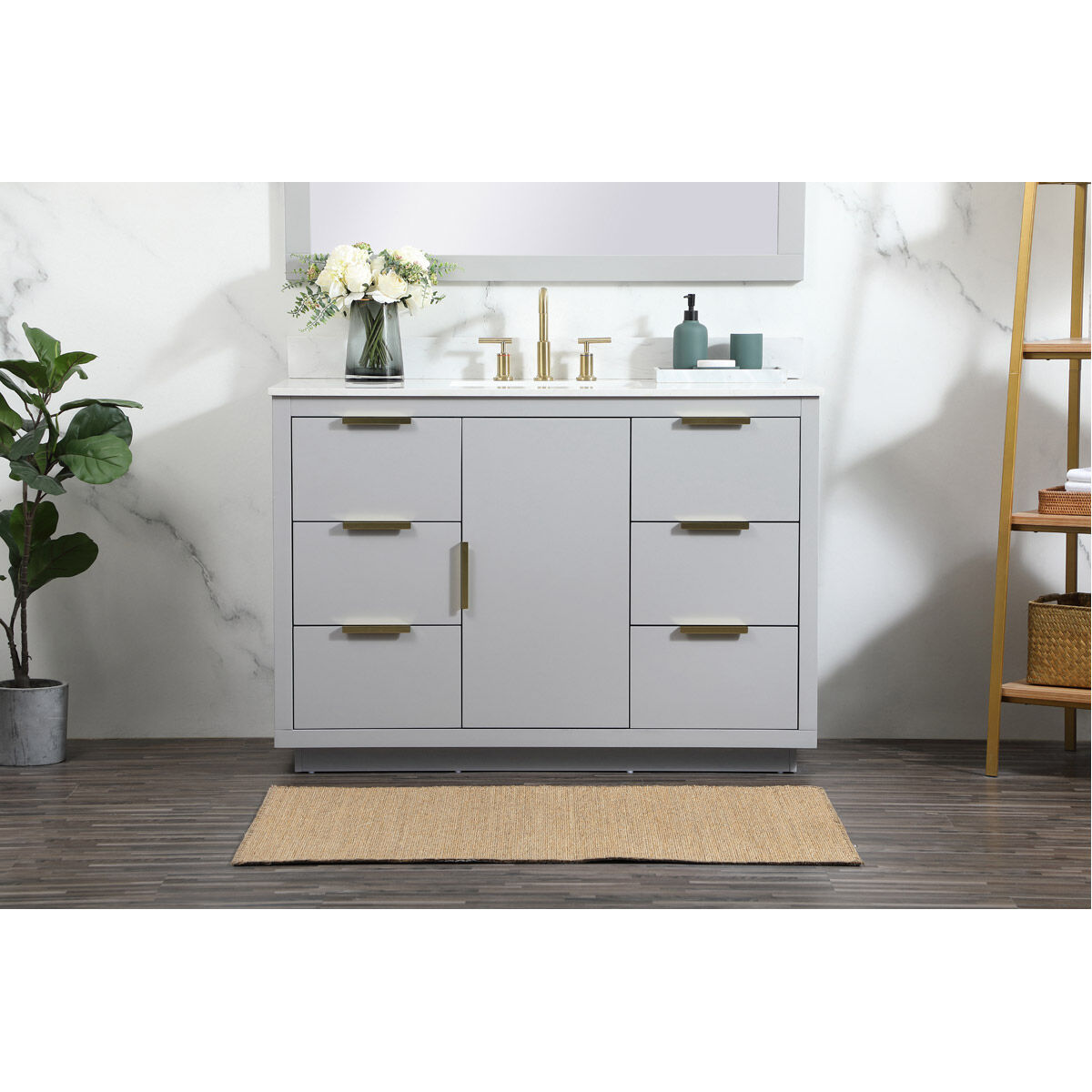 Blake 48 X 22 X 34 inch Grey Vanity Sink Set