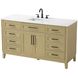 Virginia 60 X 35 inch Honey Brown Bathroom Vanity Cabinet
