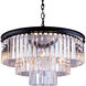 Sydney 9 Light 26 inch Matte Black Chandelier Ceiling Light in Clear, Urban Classic