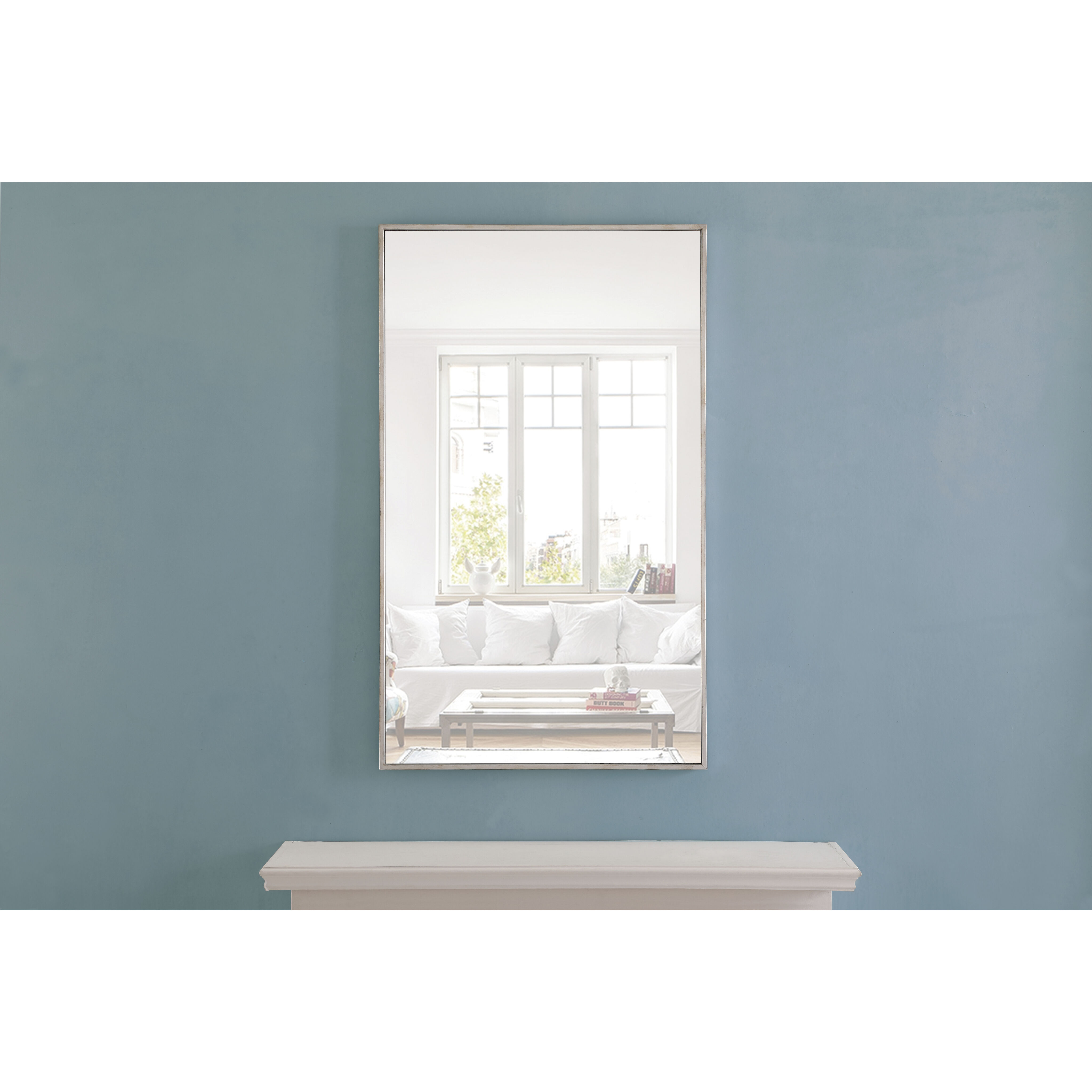 Monet 40 X 24 inch Silver Wall Mirror