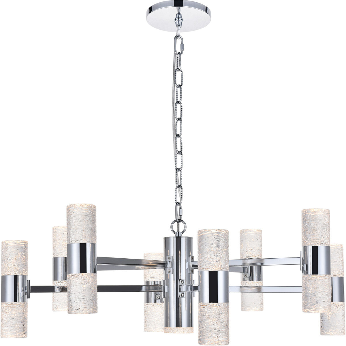 Vega LED 32 inch Chrome Pendant Ceiling Light