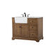 Franklin 42 X 22 X 35 inch Driftwood Bathroom Vanity Cabinet