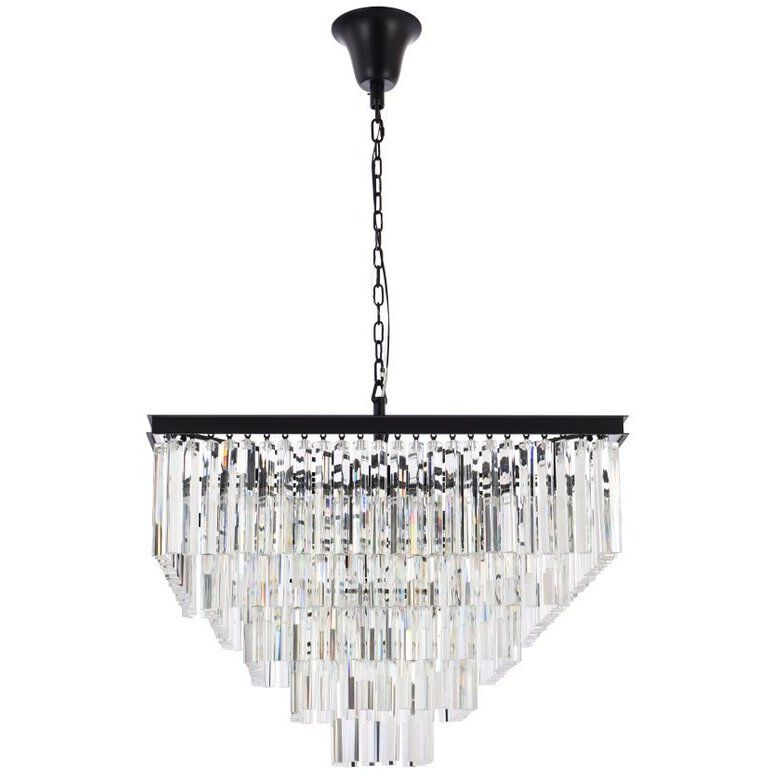 Sydney 21 Light 34 inch Matte Black Chandelier Ceiling Light