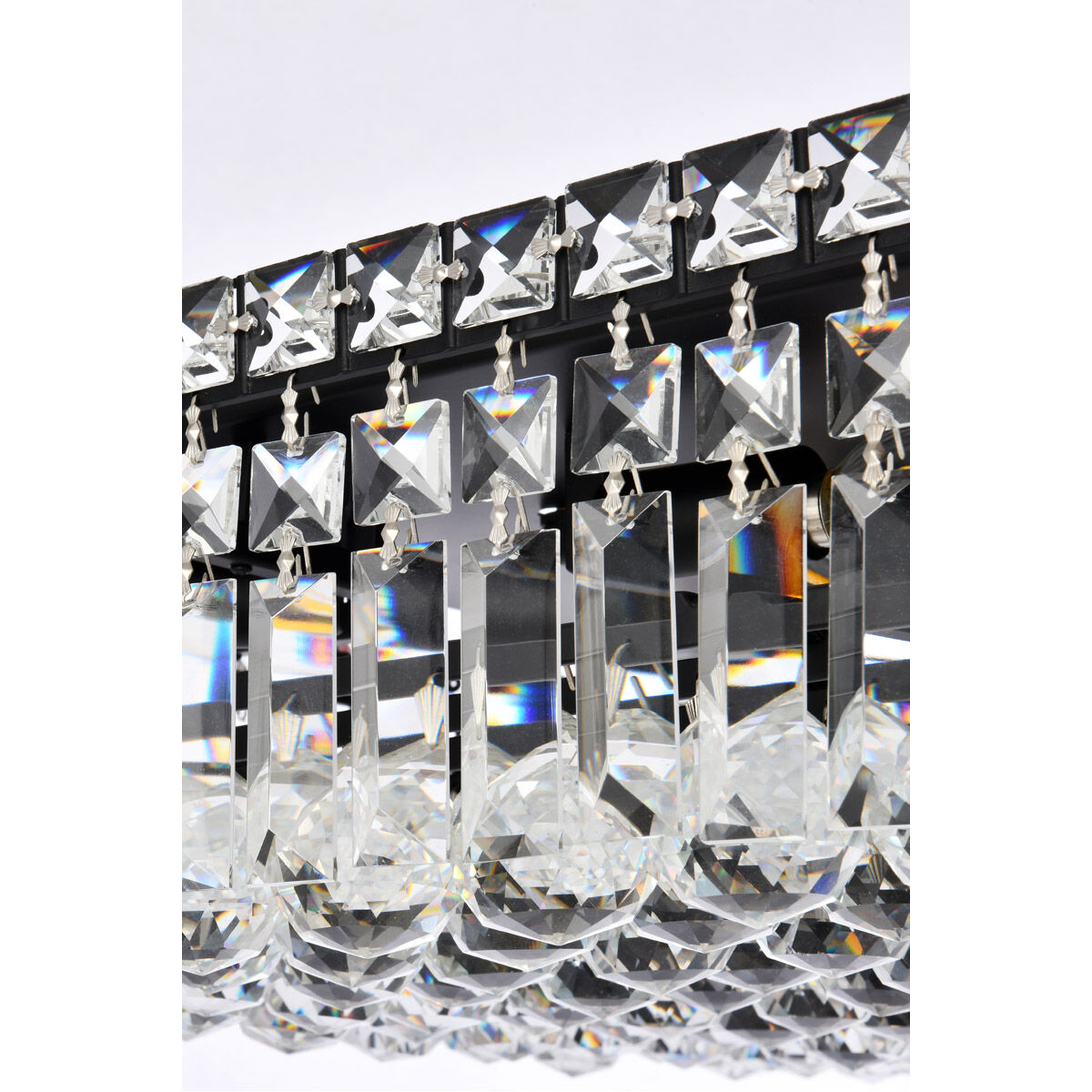 Maxime 13 Light 24 inch Black and Clear Flush Mount Ceiling Light in Royal Cut