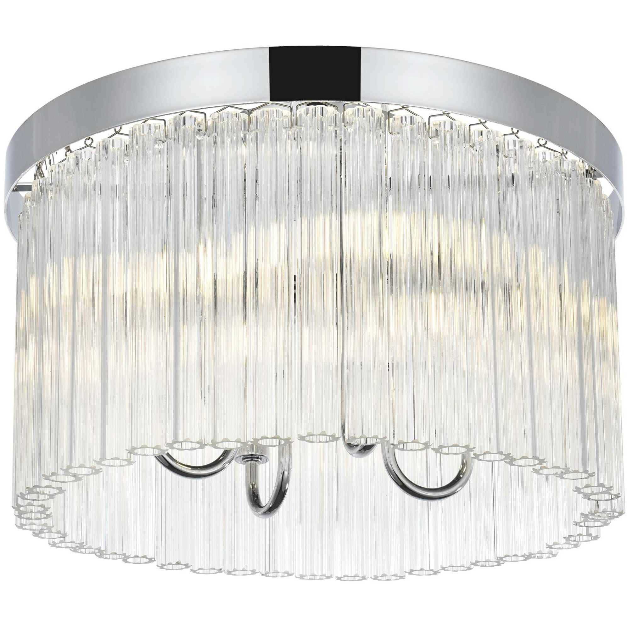Harlow 4 Light 16 inch Chrome Flush Mount Ceiling Light