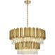 Willow 12 Light 32 inch Satin Gold Chandelier Ceiling Light