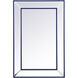 Iris 36 X 24 inch Blue Wall Mirror
