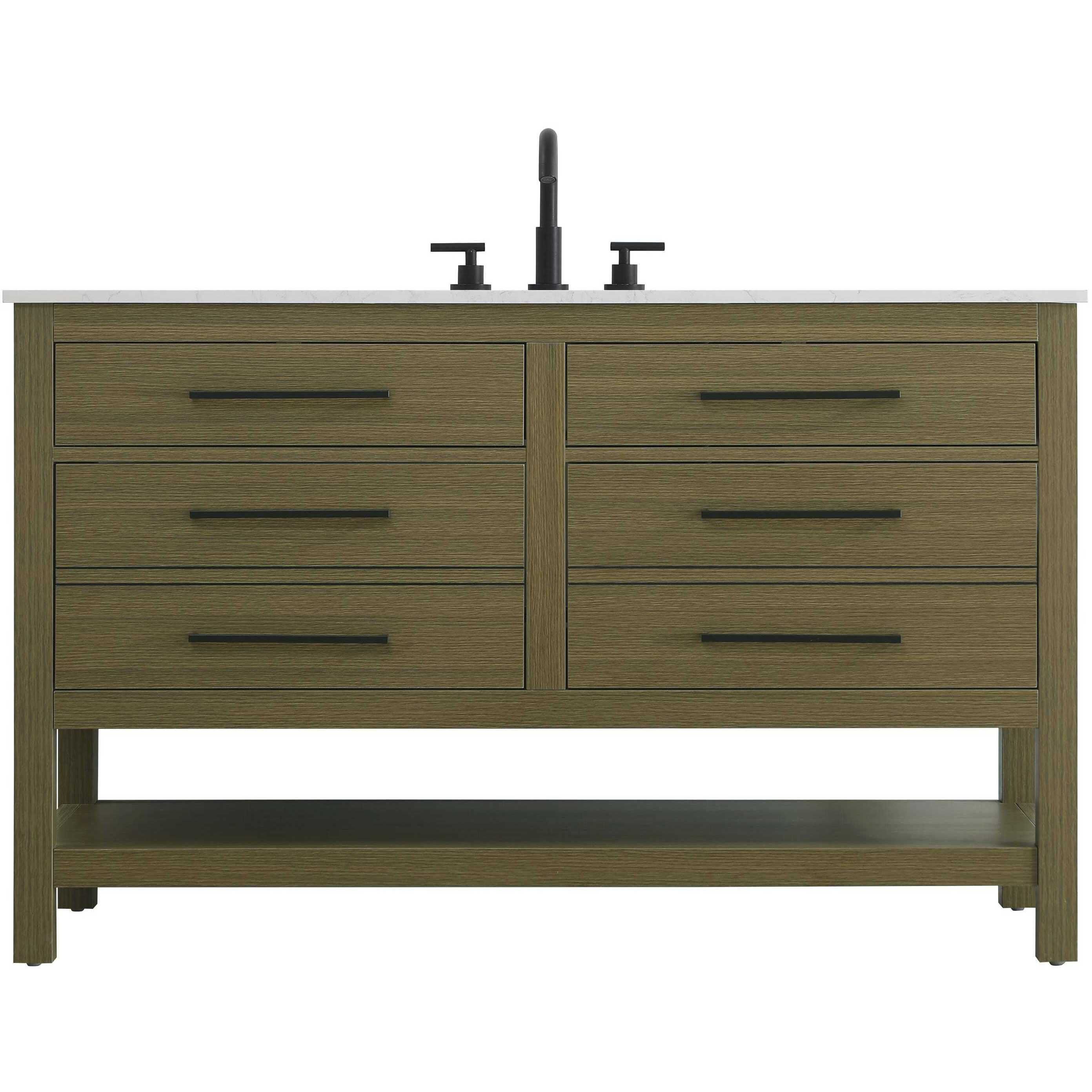 Karson 54 X 34 inch Chestnut Brown Bathroom Vanity Cabinet in 1