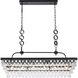 Nordic 6 Light 40 inch Black Linear Pendant Ceiling Light