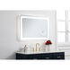 Lux 40 X 27 inch Glossy White Lighted Wall Mirror