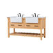 Clement 60 X 22 X 34 inch Natural Wood Bathroom Vanity Cabinet