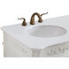 Danville 60 X 21 X 36 inch Antique White Vanity Sink Set