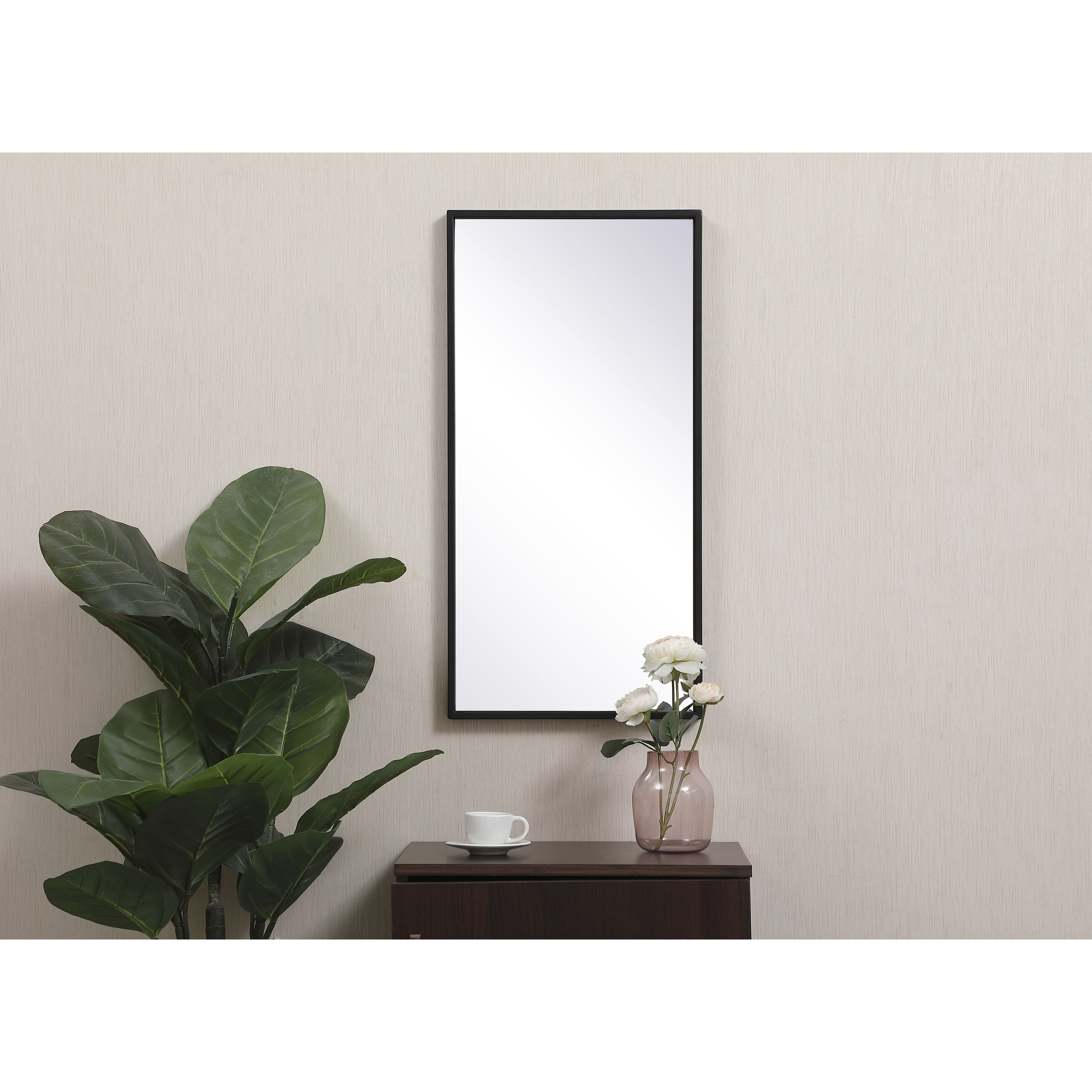 Monet 28 X 28 inch Black Wall Mirror