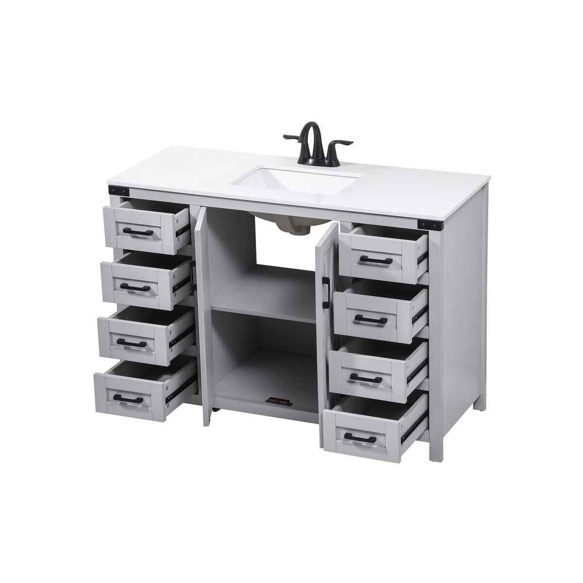 Grant 48 X 19 X 34 inch Grey Vanity Sink Set in Not Included