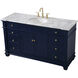 Wesley 60 X 22 X 35 inch Blue Vanity Sink Set