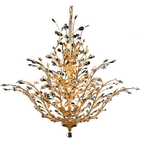 Orchid 18 Light 41 inch Gold Foyer Ceiling Light in Clear, Royal Cut