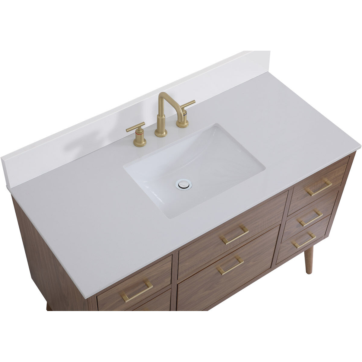 Boise 42 X 22 X 34 inch Walnut Brown Vanity Sink Set