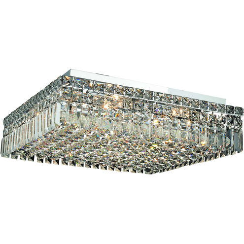 Maxime 12 Light 20 inch Chrome Flush Mount Ceiling Light in Royal Cut