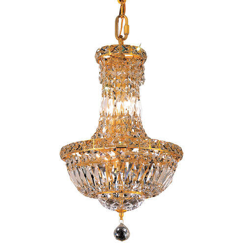 Tranquil 6 Light 12 inch Gold Pendant Ceiling Light in Royal Cut