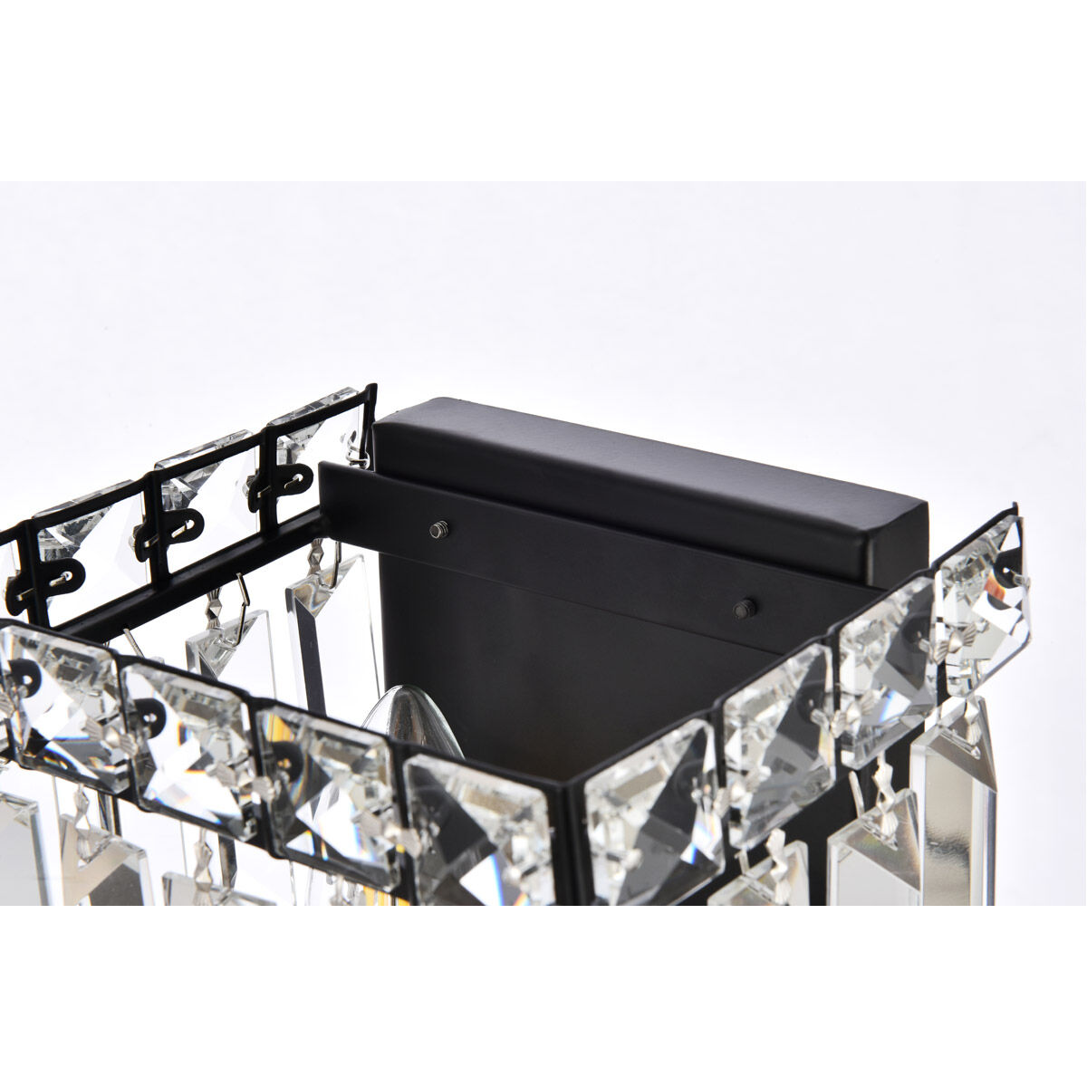 Maxime 2 Light 5 inch Black and Clear Wall Sconce Wall Light