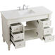 Lexington 48 X 21.5 X 35 inch Antique White Vanity Sink Set