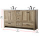 Soma 60 X 19 X 34 inch Natural Oak Vanity Sink Set