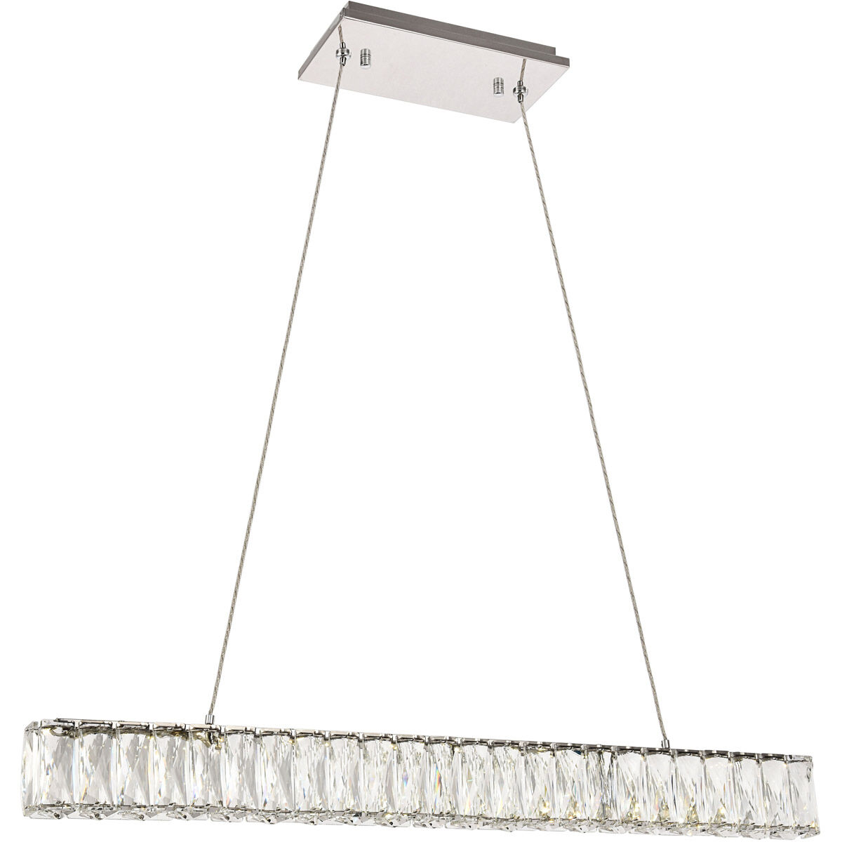 Monroe LED 32 inch Chrome Chandelier Ceiling Light