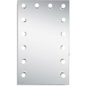 Hollywood 40 X 24 inch Silver Anodized Lighted Wall Mirror