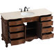 Danville 60 X 60 X 36 inch Teak Vanity Sink Set