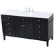 Park Avenue 60 X 21.5 X 35 inch Black Vanity Sink Set