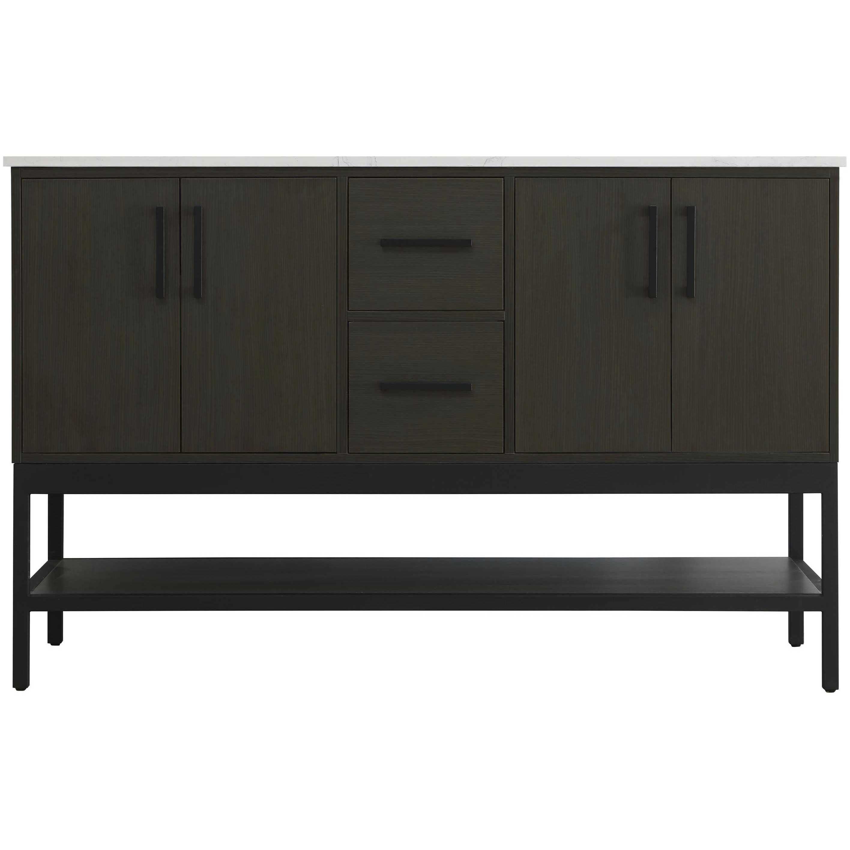 Lennox 54 X 34 inch Mocha Brown Bathroom Vanity Cabinet