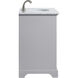 Americana 36 X 35 inch Light Grey with Carrara White Marble Vanity Set