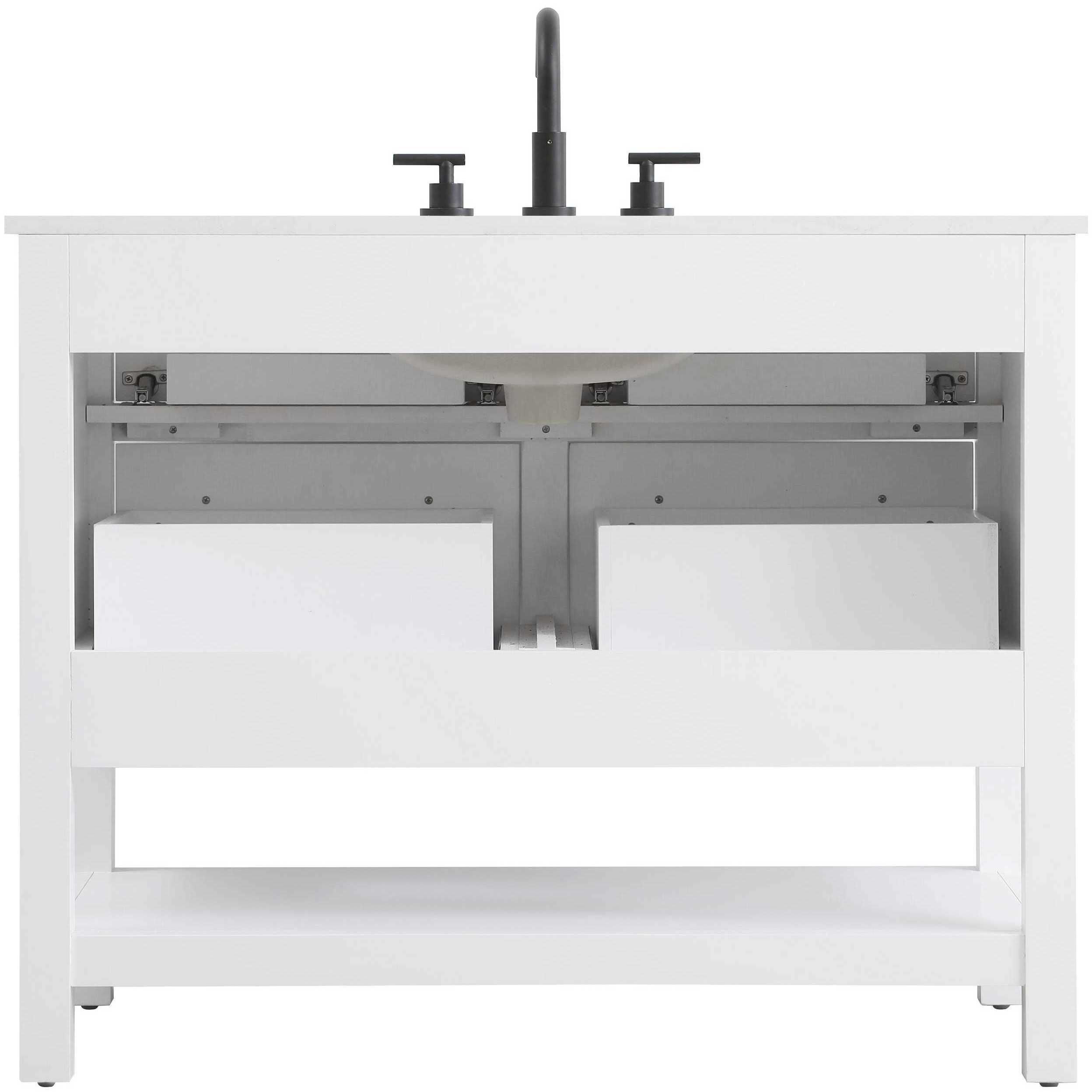 Karson 42 X 34 inch White Bathroom Vanity Cabinet