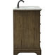 Americana 60 X 21.5 X 35 inch Driftwood Vanity Sink Set in Dark Walnut