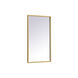 Pier 36 X 18 inch Brass LED Mirror