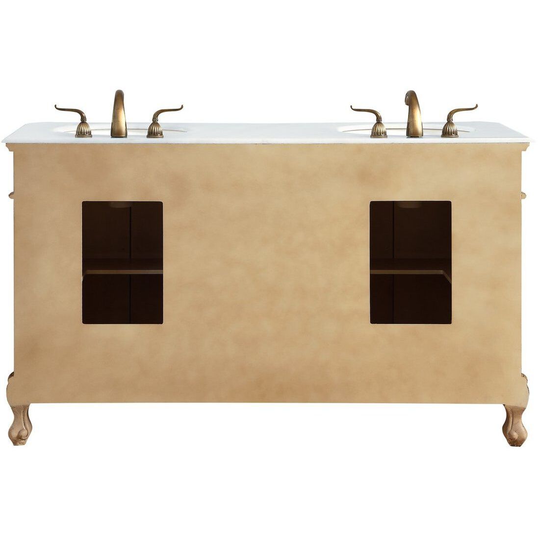 Danville 60 X 21 X 36 inch Antique Beige Vanity Sink Set