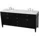 Park Avenue 72 X 21.5 X 35 inch Black Vanity Sink Set