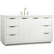 Blake 60 X 22 X 34 inch White Vanity Sink Set