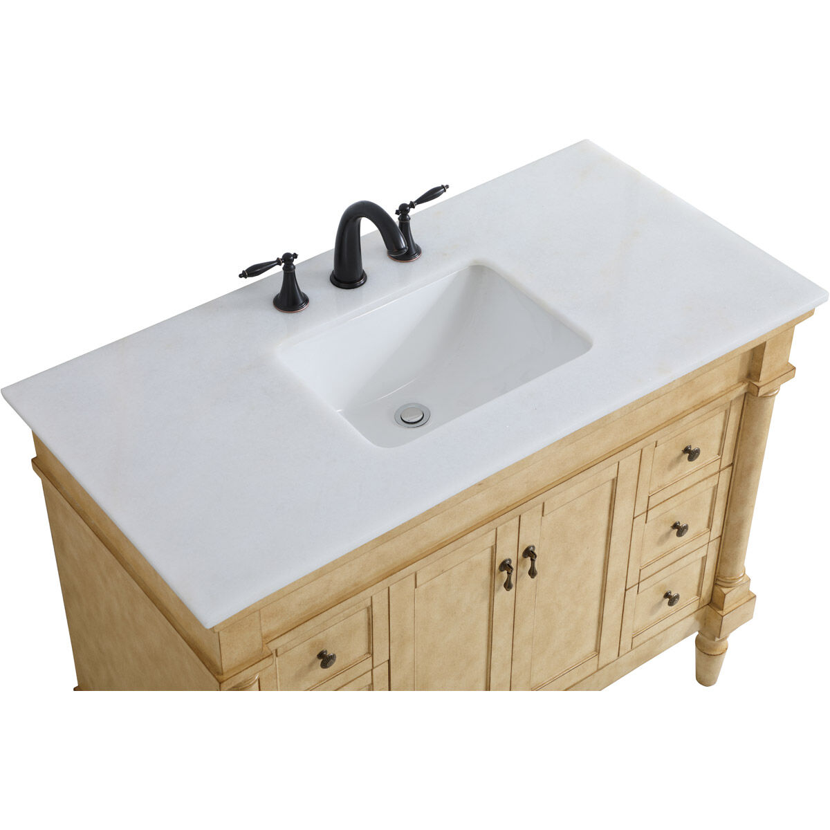 Lexington 42 X 21.5 X 35 inch Antique Beige Vanity Sink Set