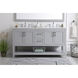 Aubrey 60 X 22 X 34 inch Grey and Brushed Nickel with Calacatta Quartz Vanity Sink Set