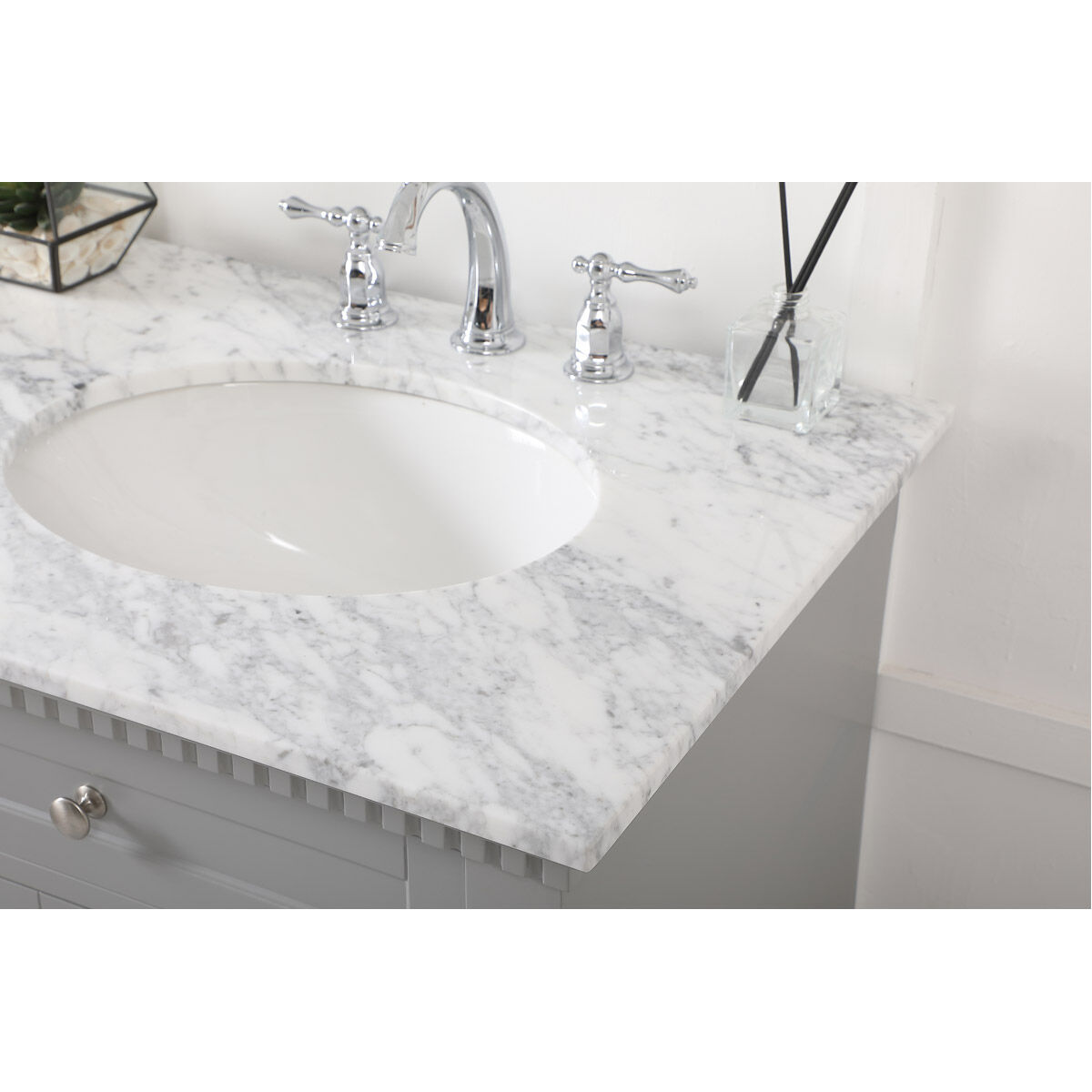 Clarence 60 X 22 X 35 inch Grey Vanity Sink Set