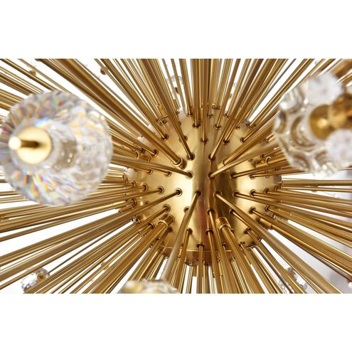 Vera 100 Light 25.5 inch Satin Gold Chandelier Ceiling Light