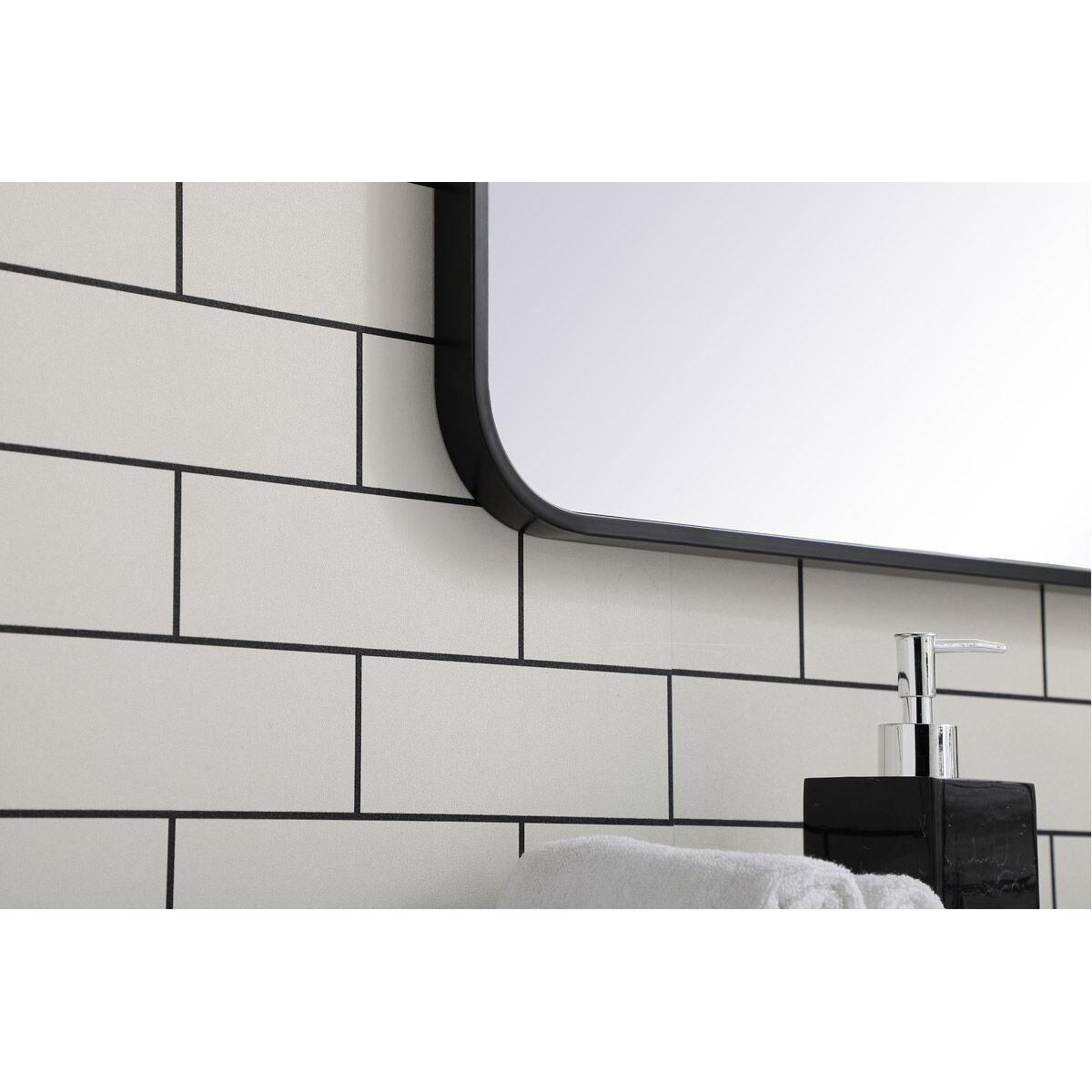 Evermore 40 X 22 inch Black Mirror