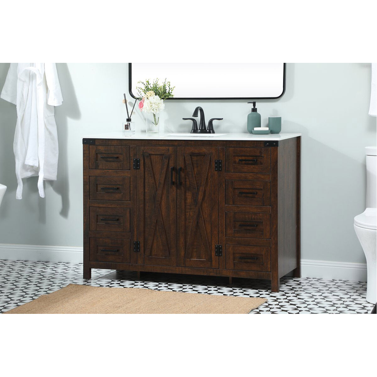 Grant 48 X 19 X 34 inch Expresso Vanity Sink Set in Not Included